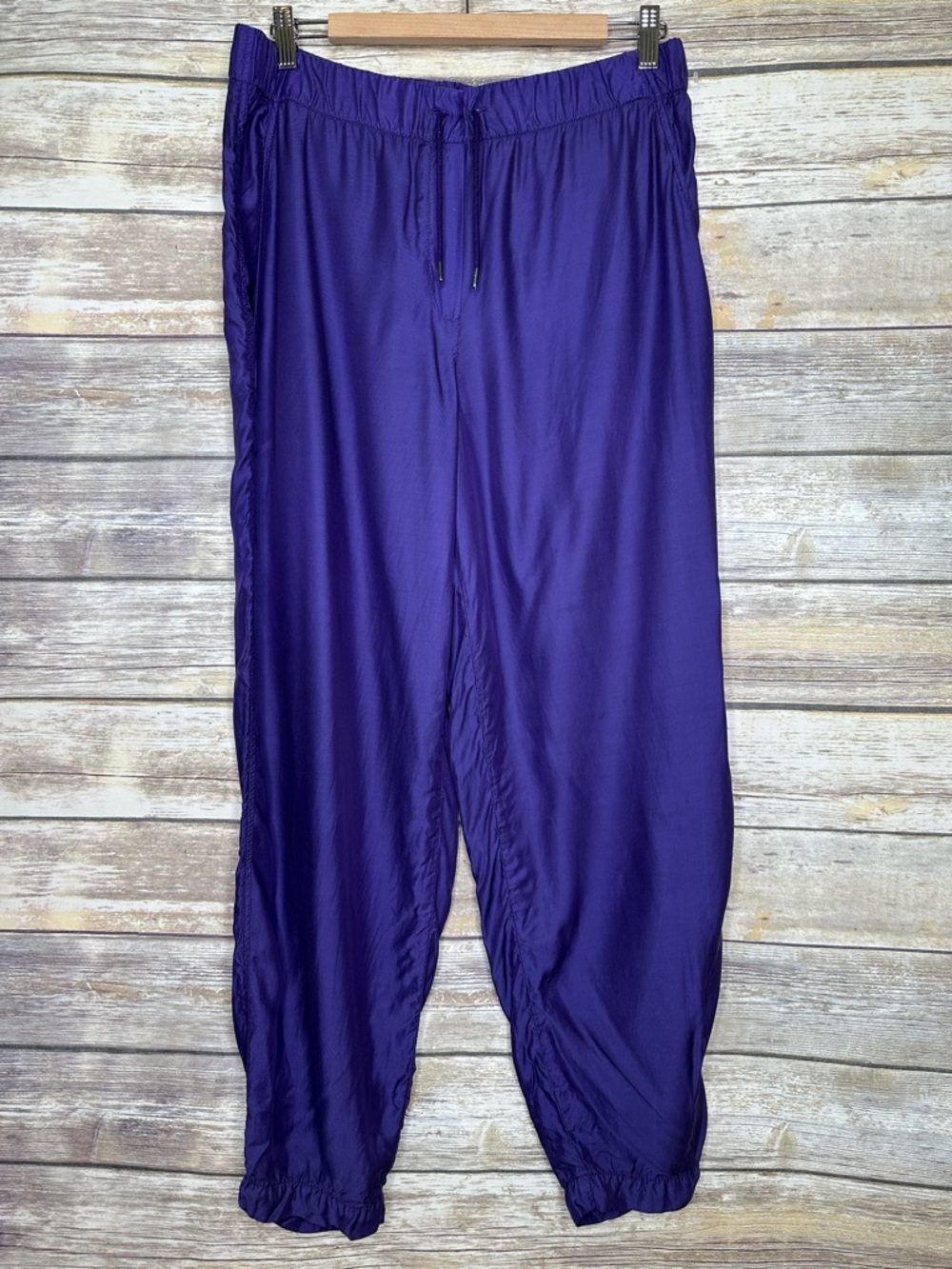 OSKA 3 Purple Eggplant silky Drawstring modal cupro Jogger Pants